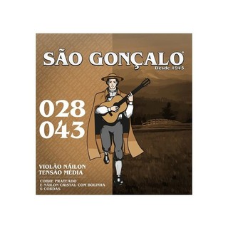 ENCORDOAMENTO VIOLÃO CLÁSSICO NYLON CRISTAL CORDAS SÃO GONÇALO COM BOLINHA JOGO COMPLETO