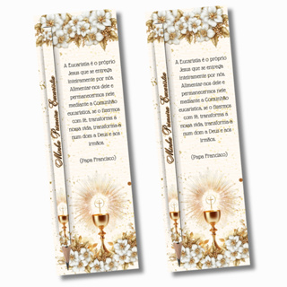 10, 20 ou 40 Lembrancinha Primeira Eucaristia, Comunhão  Card com Lápis ou Caneta em Oferta na Shopee