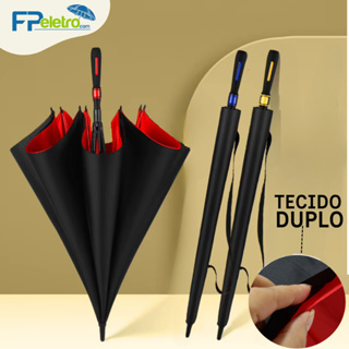 Guarda Chuva Automático Grande Hastes de Fibra de Vidro Reforçado Contra Vento Guarda Chuva Extra Grande em Oferta na Shopee