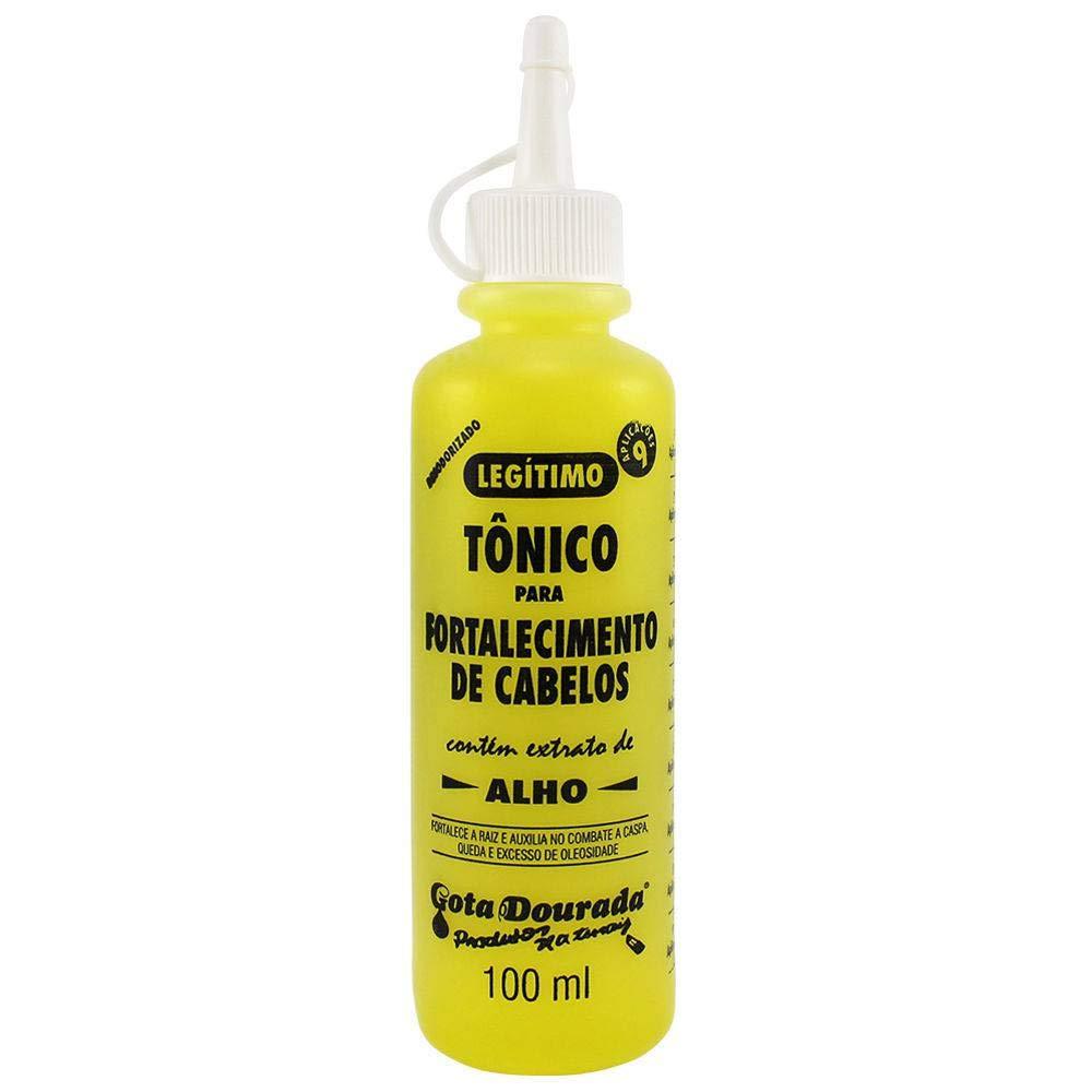 Kit 10 Tônicos De Alho Gota Dourada Fortalecimento Antiqueda