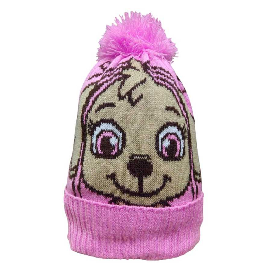 TOUCA GORRO INFANTIL SKYE PATRULHA CANINA COM POMPON FORRADO