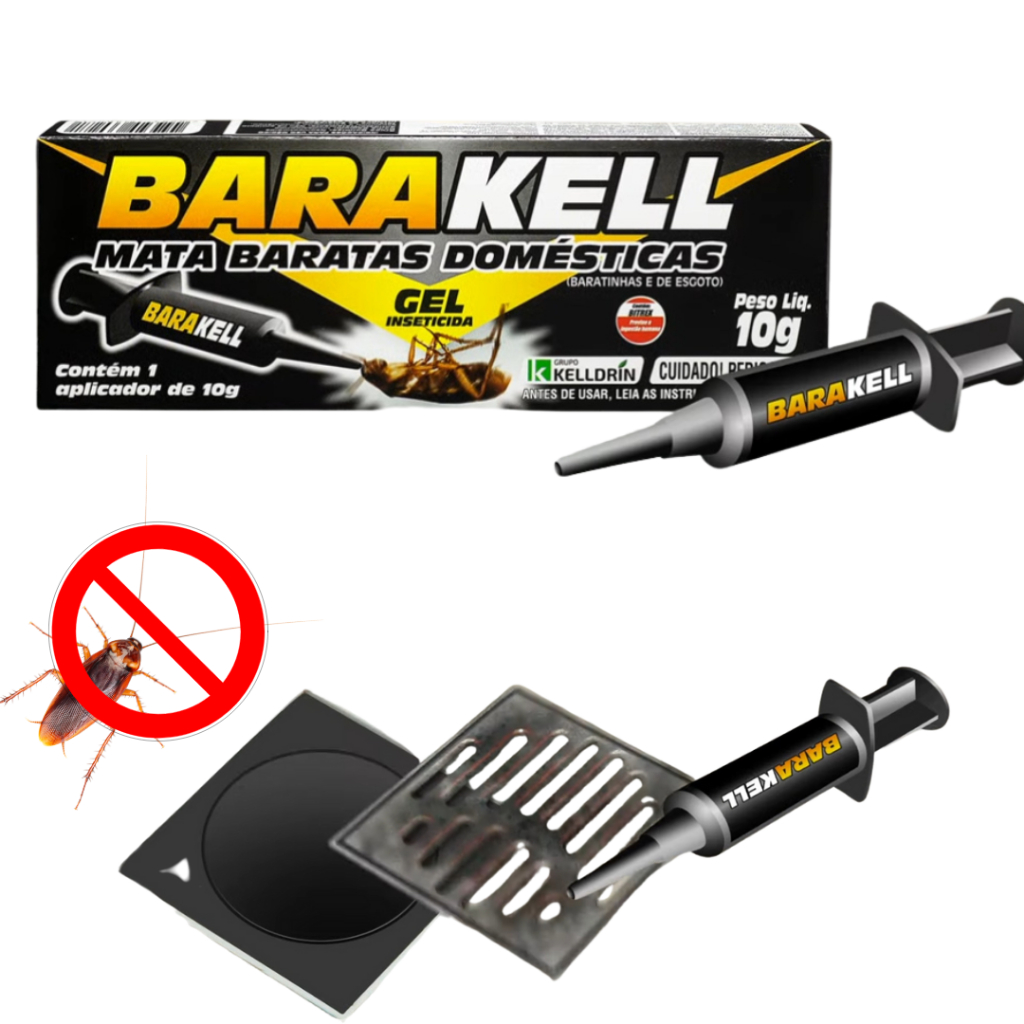 Mata Baratas Baratinha Americana Germânica Barakell Bisnaga em Gel 10gr Keldrin em Oferta na Shopee