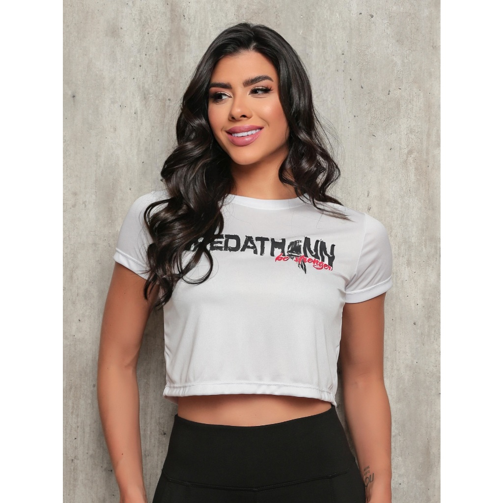 Cropped Academia Feminino Malhação Caminhada Corrida Esporte Blusa Dry Fit Leve Fitness Treino