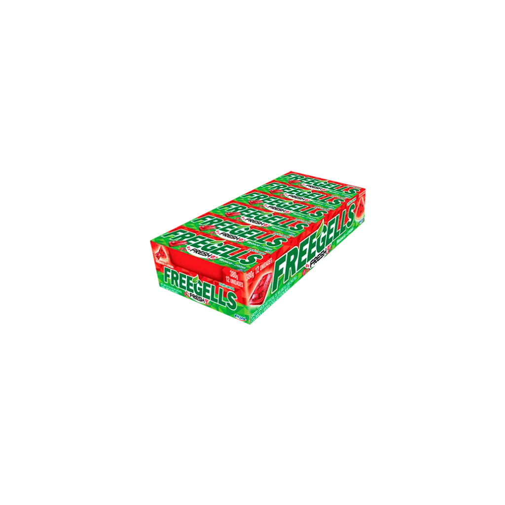 Chiclete Freegells Gum Melância 15un - Goma de Mascar