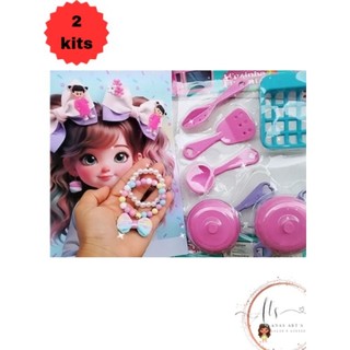 kit de laço + kit cozinha infantil/ 02 kits infantil/laço infantil
