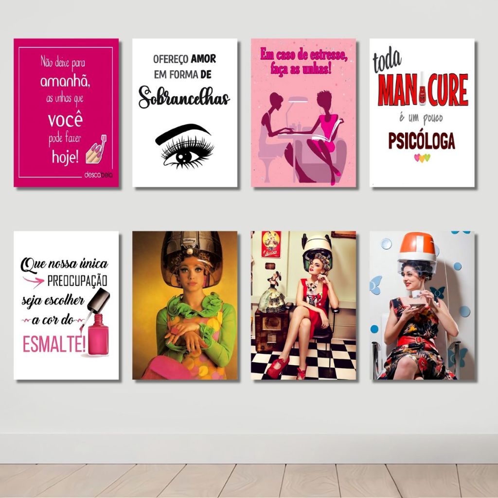 Quadro Placa Decorativa de Beleza Feminina | Ideal para Salões de beleza, Estúdios, Spas e Nail Designer