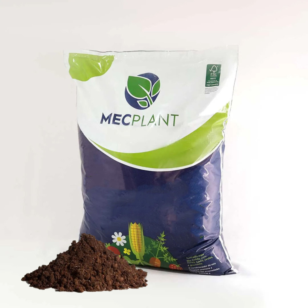 5kg Substrato Terra para Plantas com Casca de Arroz Carbonizada, Vermiculita, Turfa Sphagnum, Pinus