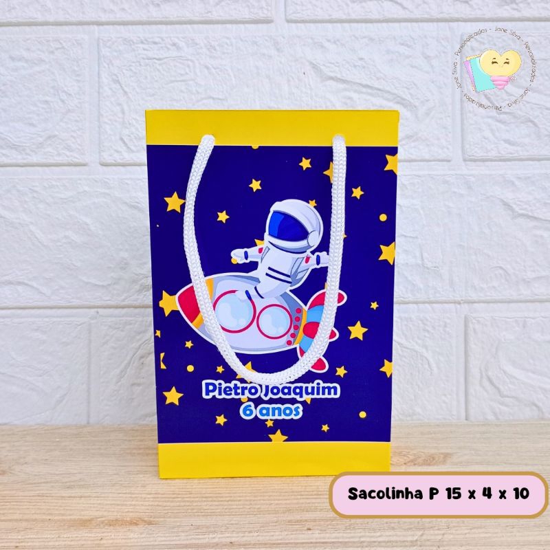Sacolinha Surpresa Astronauta 2 - Personalizados - Lembrancinhas - Festa Infantil / PEGUE E MONTE