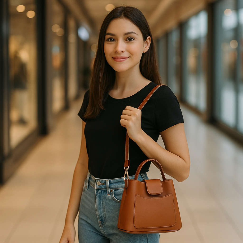 Bolsa Feminina Transversal Com Detalhes Em Metais Dourados Willibags