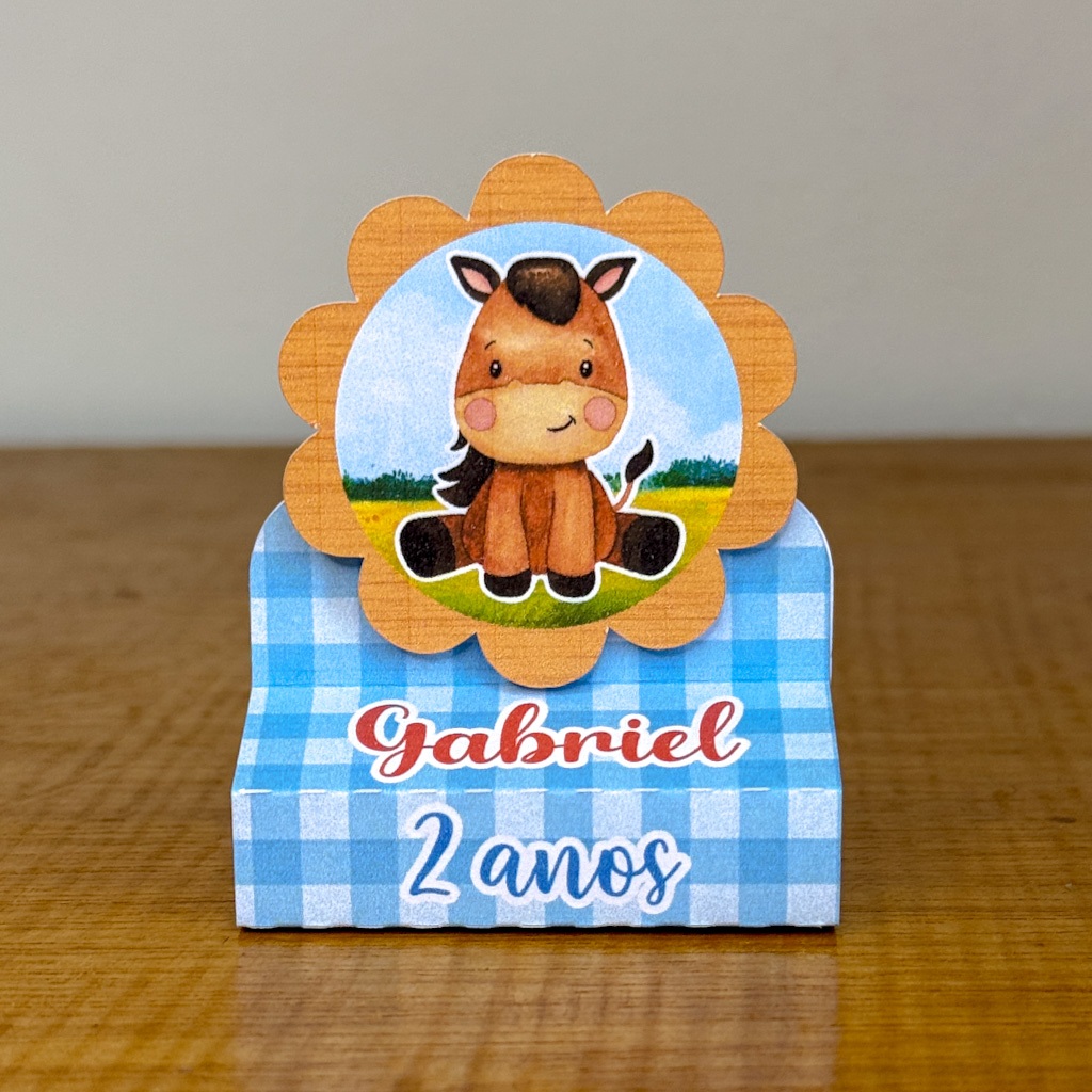 Porta Bis Duplo Personalizado Fazendinha Lembrancinhas para Festas Aniversário