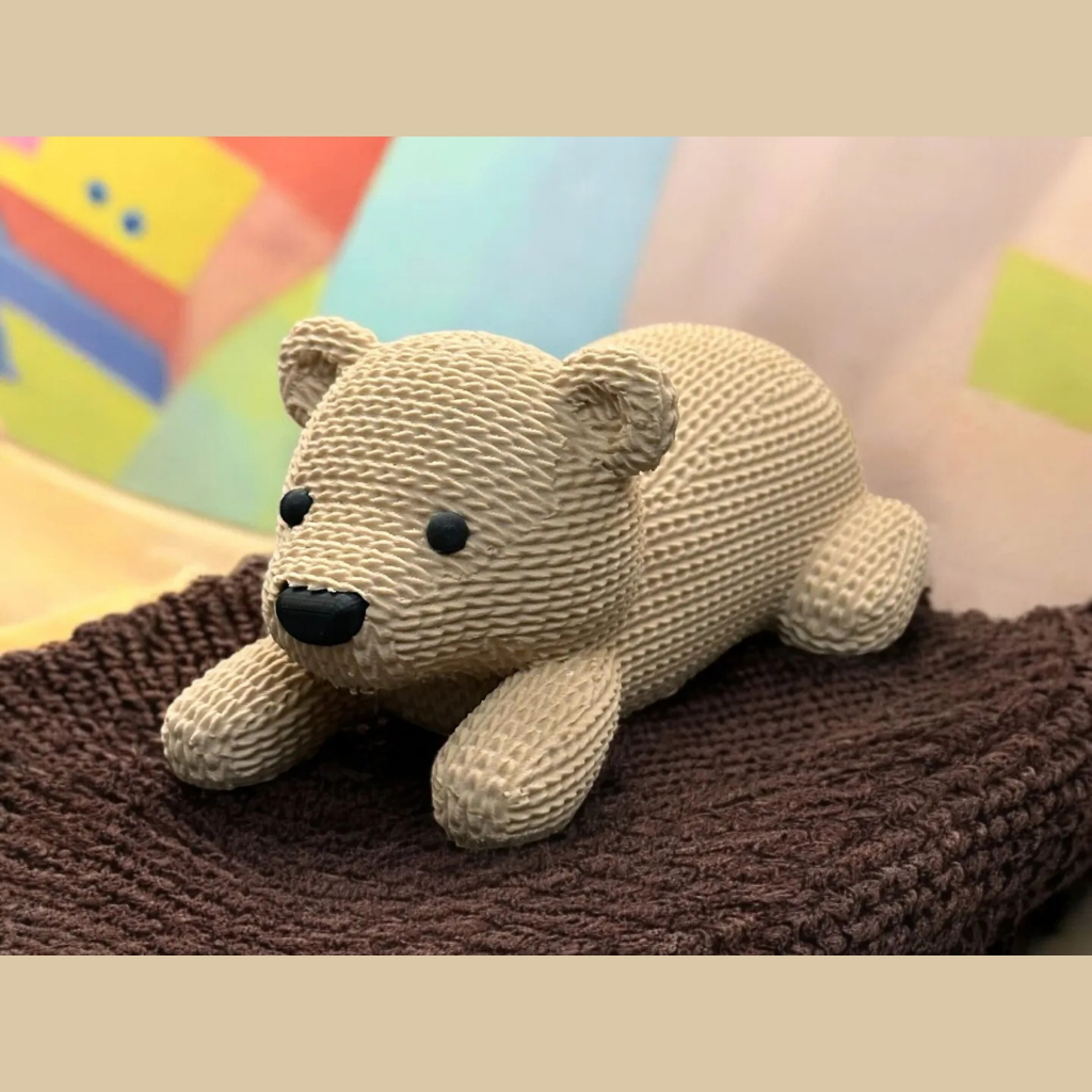 Enfeite boneco Ursinho Urso Teddy Bear decoração 3D quarto infantil criança bebê nicho imitação crochê amigurumi fofo