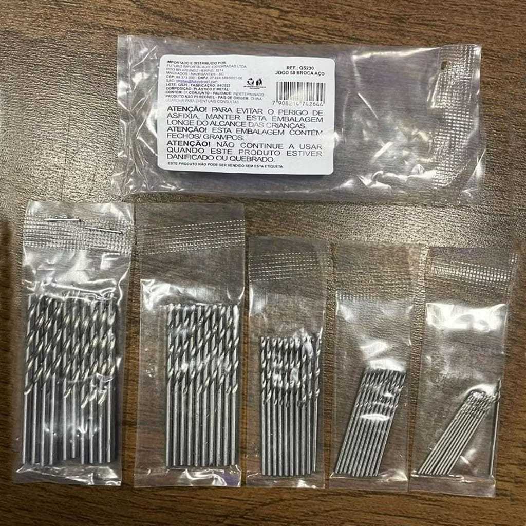 HSS Titânio Revestido Brocas, Conjunto de Aço de Alta Velocidade, Ferramentas Elétricas, 1mm, 1.5mm, 2mm, 2.5m, 3mm