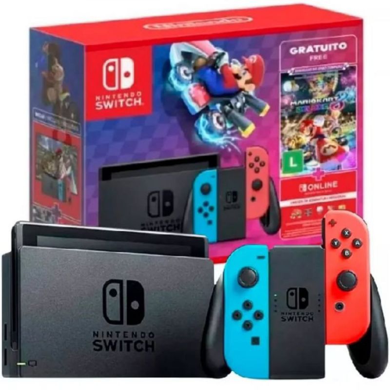 Nintendo Switch V2 Desbloqueado com Lojinha Premium | Novo com garantia e nota.