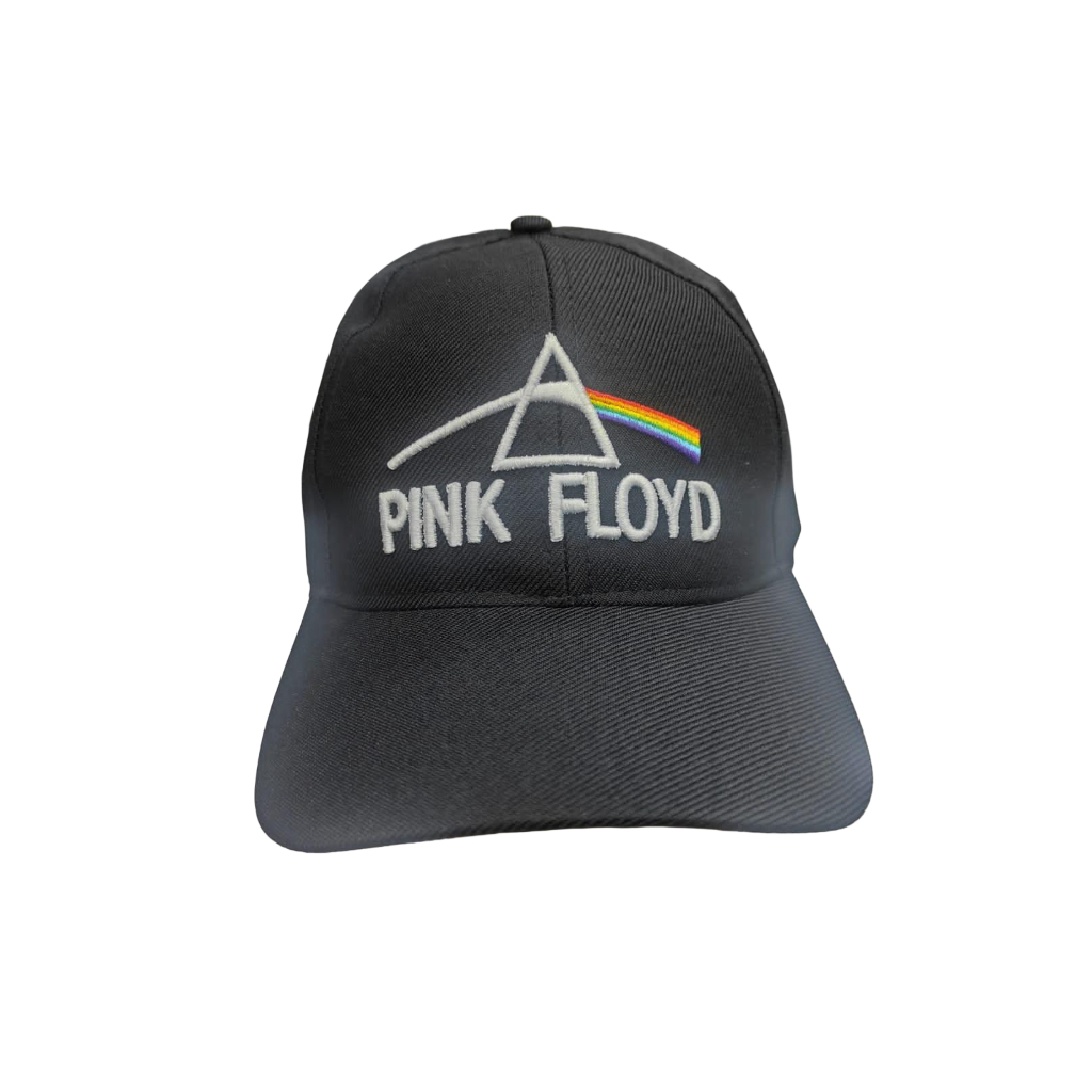 Boné Pink Floyd Oficial The Dark Side of the Moon Rock Psicodélico Aba Curva Bordado