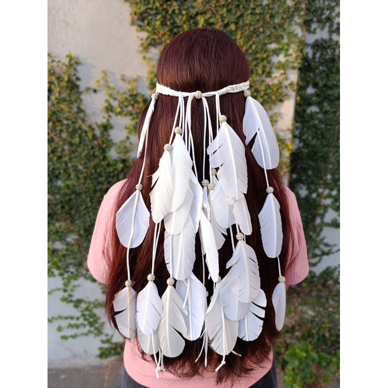 Tiara de penas cabocla caboclo umbanda candomblé cocar penacho jurema jupira artesanal personalizado indigena