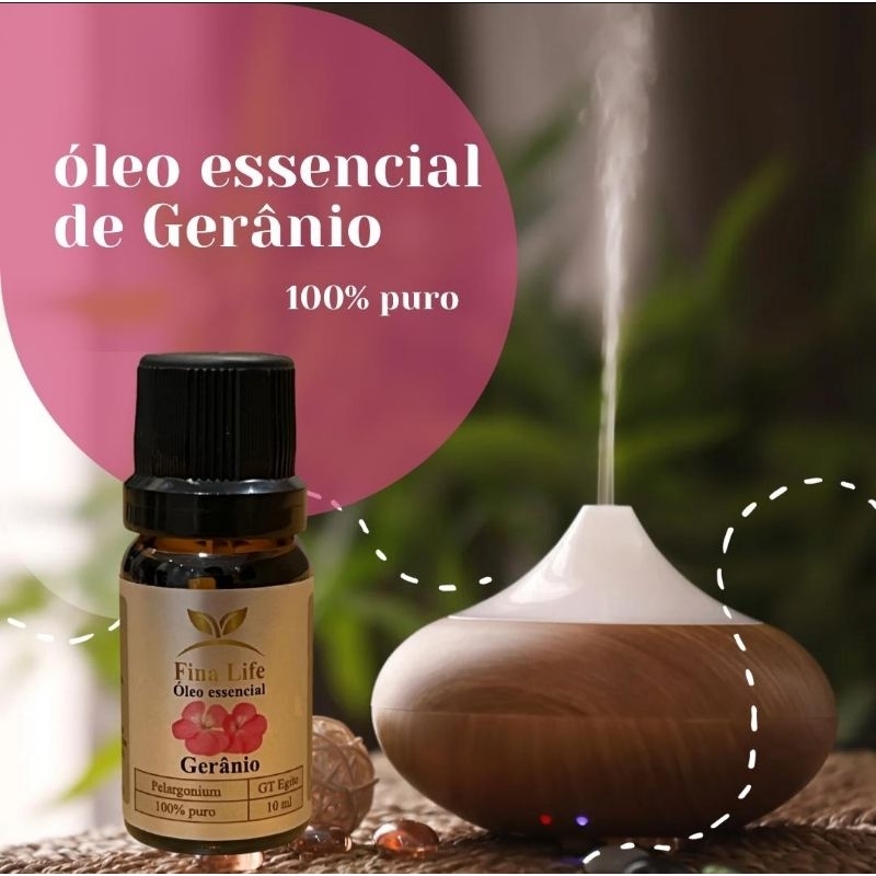 Óleo essencial Geranio Egito 10ml fina life MANCHAS - ESTRIAS - CELULITE