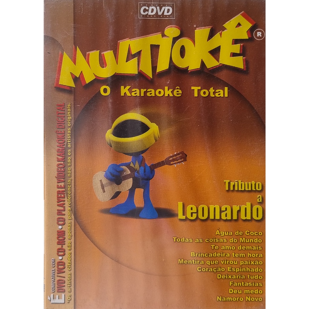 Dvd Multiokê Karaokê Total Tributo A Leonardo Otimo Estado