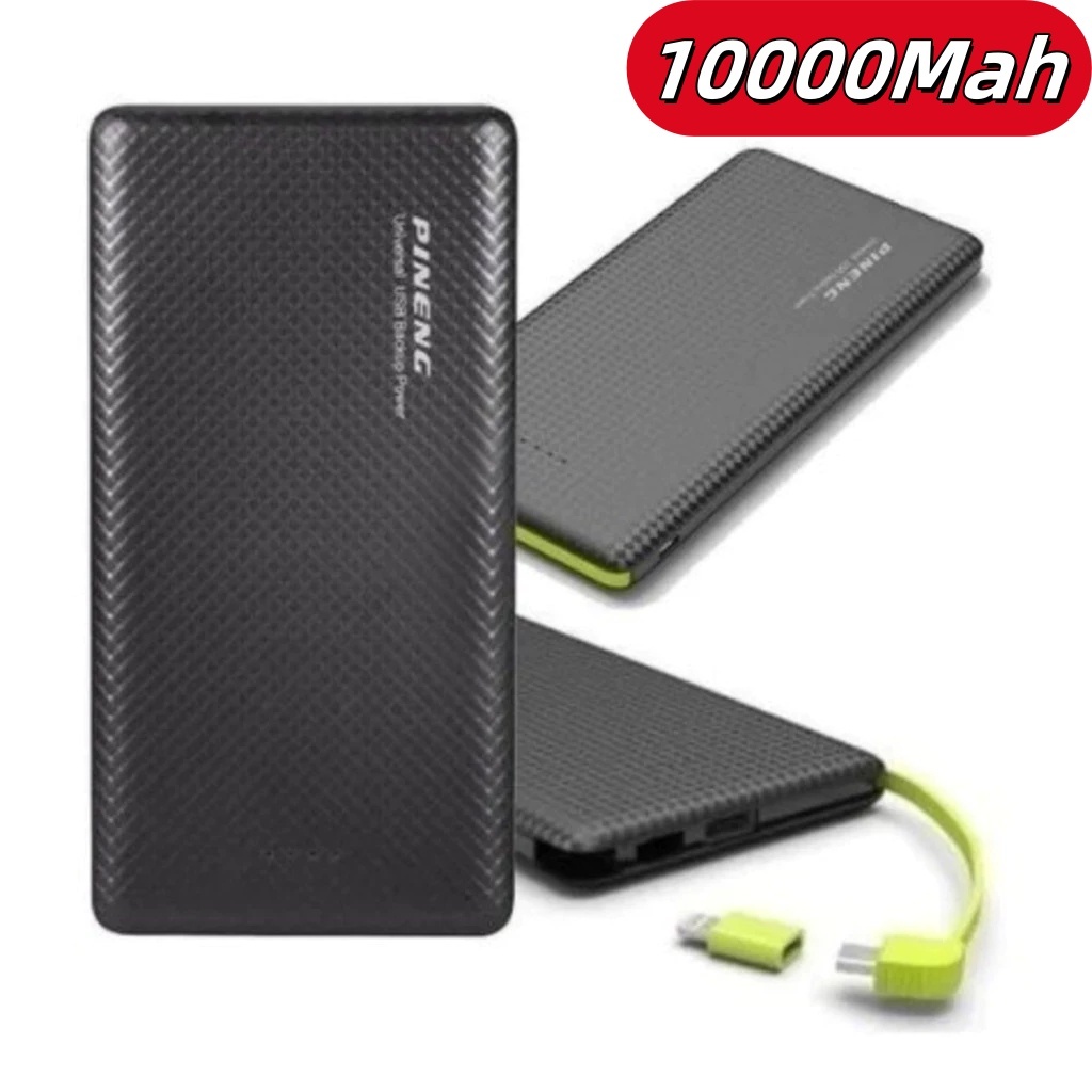 Carregador Portátil Pineng Power Bank 10.000mah,5000mah com adaptador iPhone,V8 REAL LIFE.BR em Oferta na Shopee