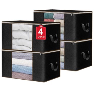 4pcs Saco Organizador Edredom Cobertor Guarda Roupa Armário Anti-Poeira Umidade Insetos Mu...