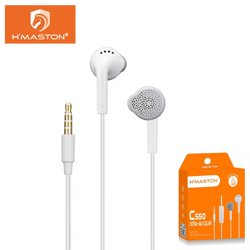 Electro Nest Fone De Ouvido Com Fio 3.5mm Microfone Fone Telemóvel e Computador Todos podem ser usados C550