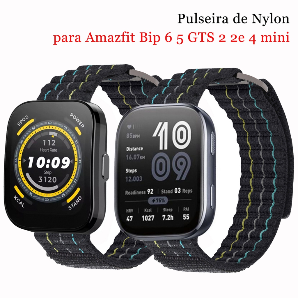 Pulseira de 20mm 22mm para Smartwatch Amazfit GTS 2 2e 4 mini GTR 2 3 4 Bip 5 6 Nylon