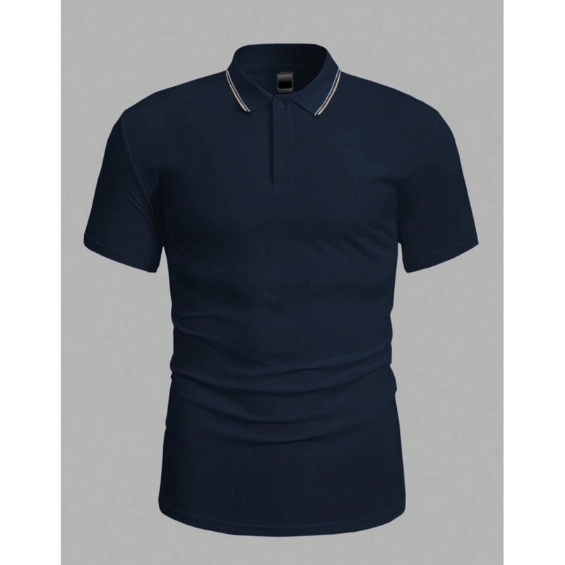 Manfinity ModaGents Camisa Polo De Malha Com Manga Curta Para Homens Com Corte Slim