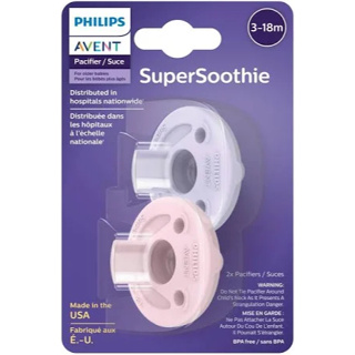Chupeta Philips Super Soothie Avent Calmante 3-18M Kit com 2 unidades Lilás e Rosa Pastel Importada em Oferta na Shopee