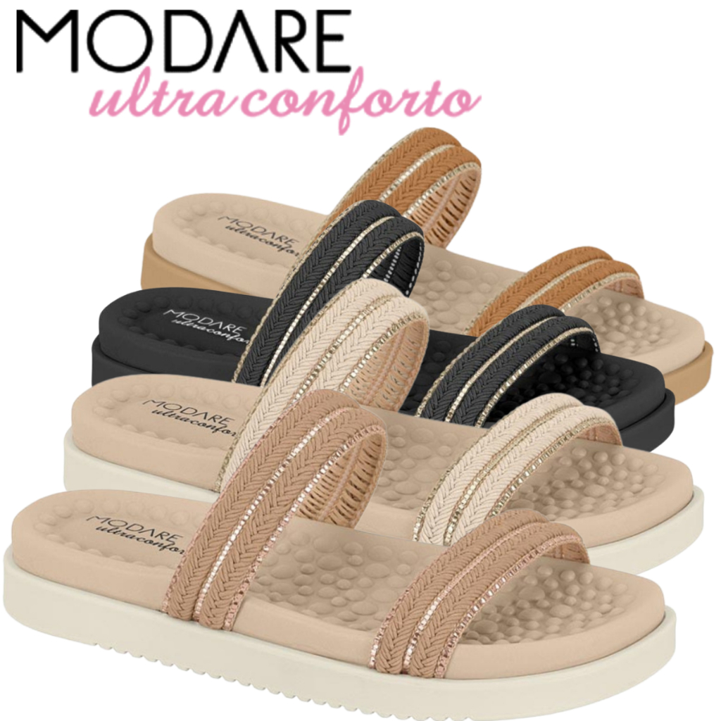 Sandália Modare Feminina Ortopédica Massageadora Tira Pronta