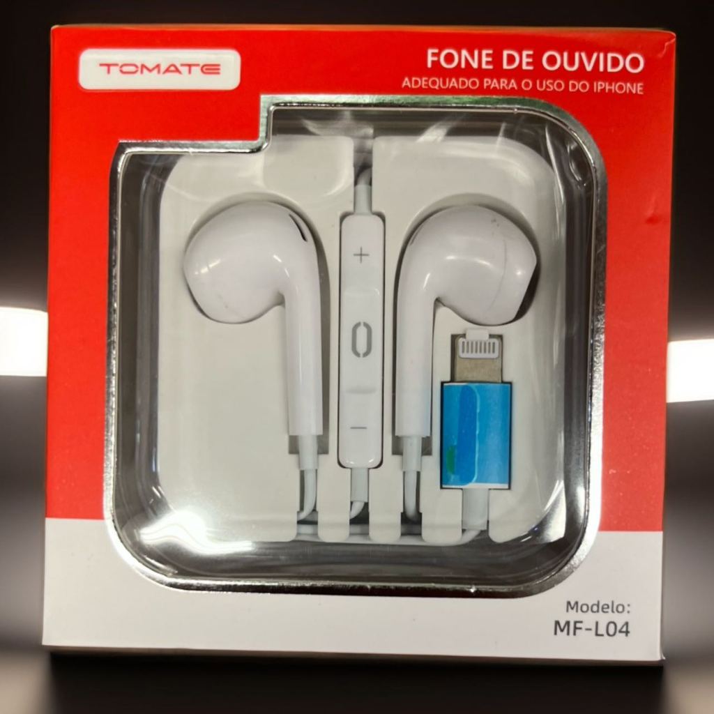 O Melhor Substituto do AirPods!Tomate Mf-l04 Fone de Ouvido Lightning – Qualidade iOS