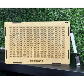 Cofre Desafio 5Mil/10Mil/20Mil Caixa de Dinheiro /MDF / Método Japonês / Poupança / Depósitos em Oferta na Shopee