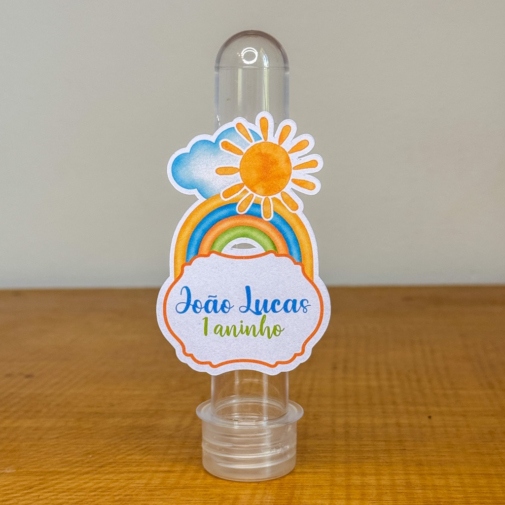 Aplique para Tubete Primeira volta ao sol -Aniversário -Festa Infantil -Lembrancinhas Personalizadas