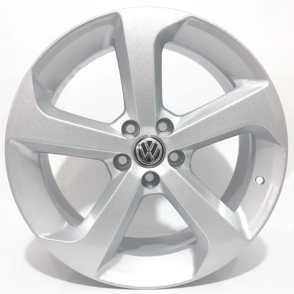 Kit 4 Rodas Aro 17 5x100 VW Golf Polo Fox Bora  Brooklyn Prata Zunky Zk956