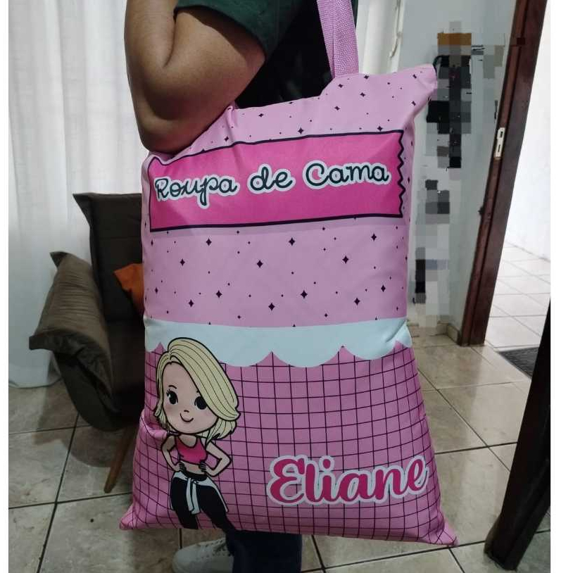 Bolsão para Travesseiro Impermeável, Roupa de cama - Kit Soneca - Escola, creche, viagem - Com nome! em Oferta na Shopee