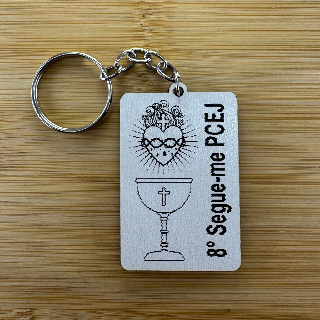 Kit de Chaveiros MDF Cálice Católica Crisma Eucaristia Religioso Personalizado em MDF