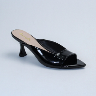 Tamanco Feminino Mule Bico Fino Folha Sandália Salto medio Taça Animal Print e Off White Vz Confortável Leve Macia em Oferta na Shopee