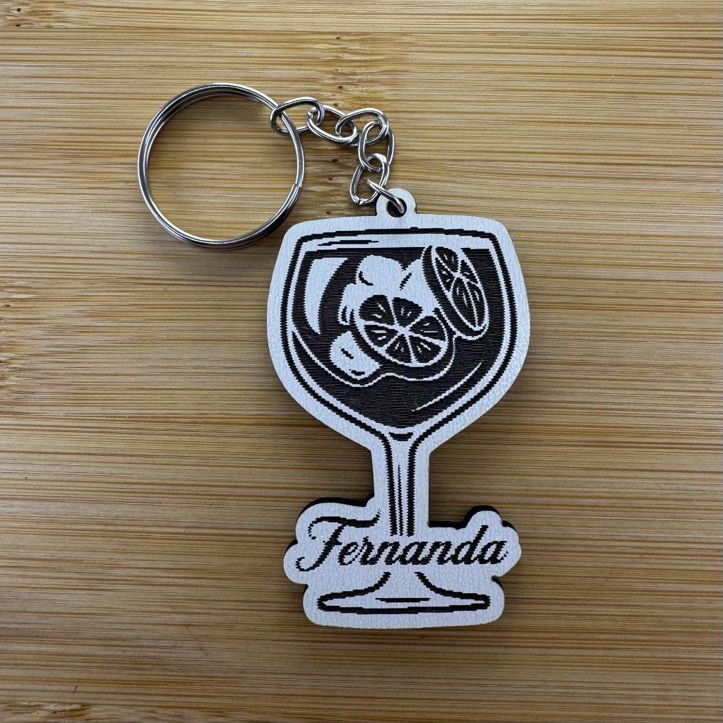 Kit Chaveiros MDF Taça Gin - Lembrancinha de Aniversário Personalizado MDF
