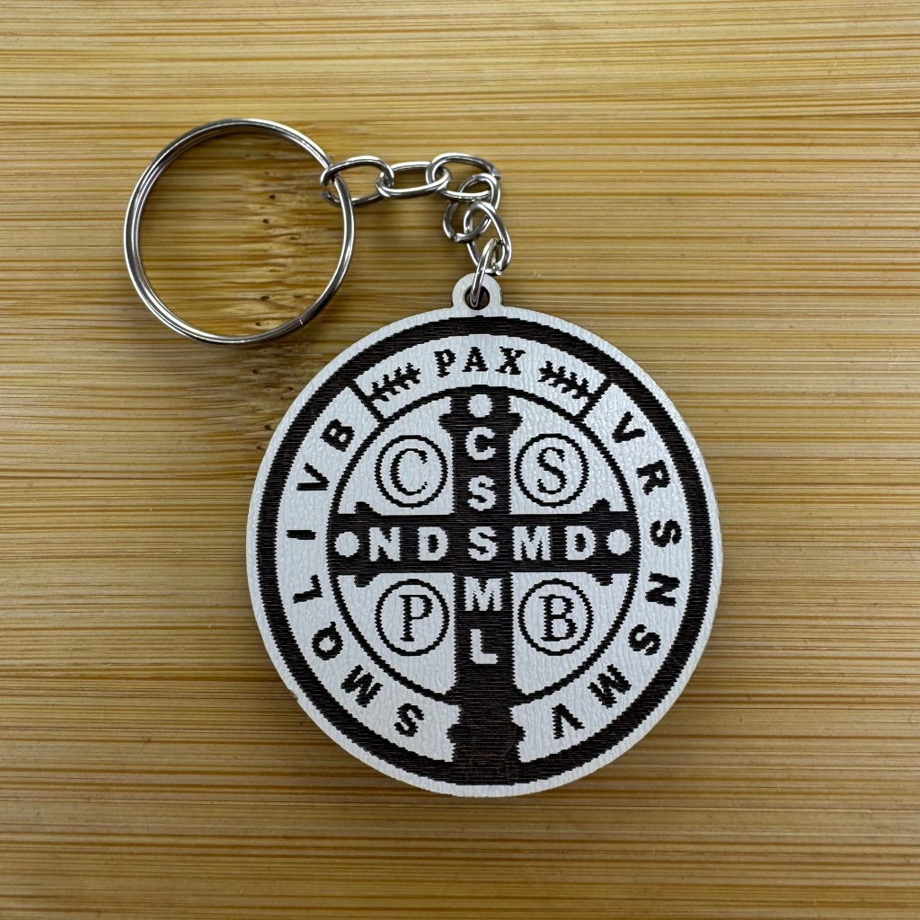 Kit de Chaveiros MDF Medalha São Bento Religiosa Religioso Personalizado em MDF