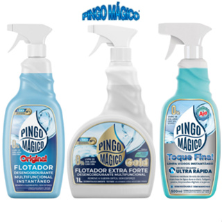 Kit Pingo Magico Original 1L + Pingo Magico Gold 1L + Pingo Magico Limpa Vidros 500ML em Oferta na Shopee