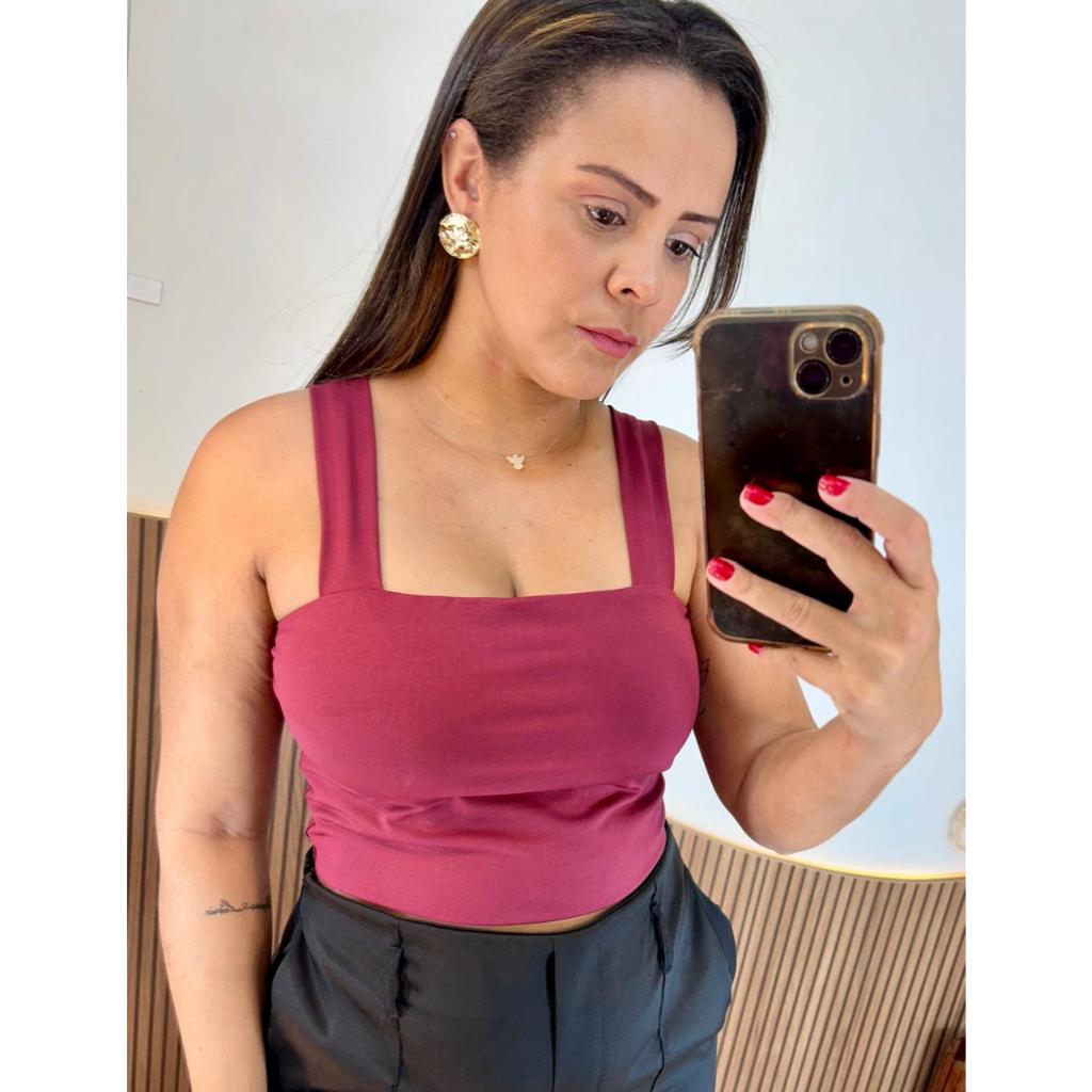 Kit 3 Cropped Alça Grossa Suplex - Várias Combinações