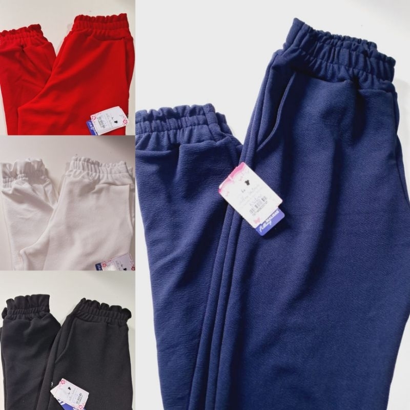 Calça Feminina Jogger Cintura Alta Moda Blogueira Malha Crepe Outono Inverno