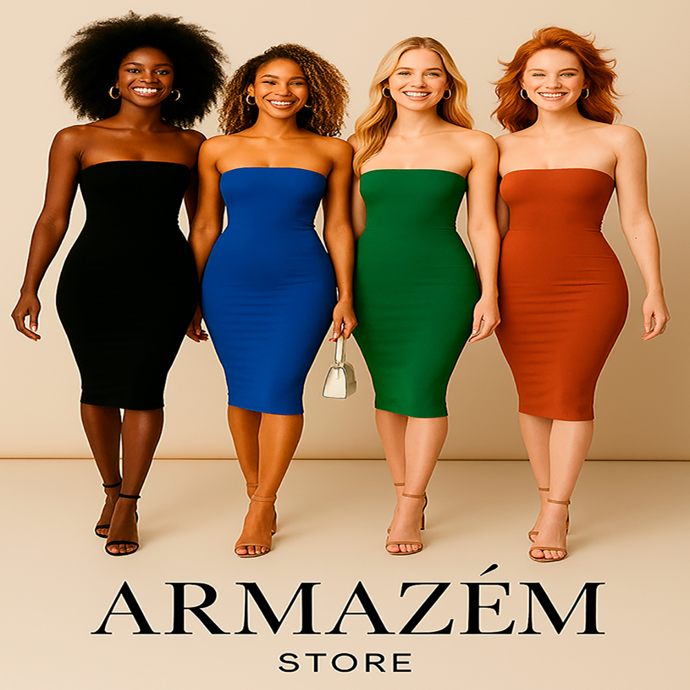 Vestido Midi Tomara que Caia Anarruga Premium - Elegância e Conforto em um Único Vestido ,Tecido Anarruga Premium!