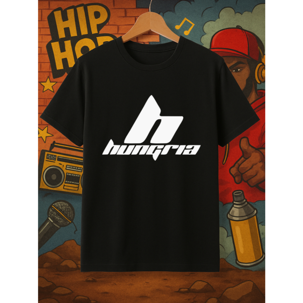 Camiseta Hungria  Camisa Musica Hip-Hop Gola Redonda Unissex Feminino Masculino Algodão