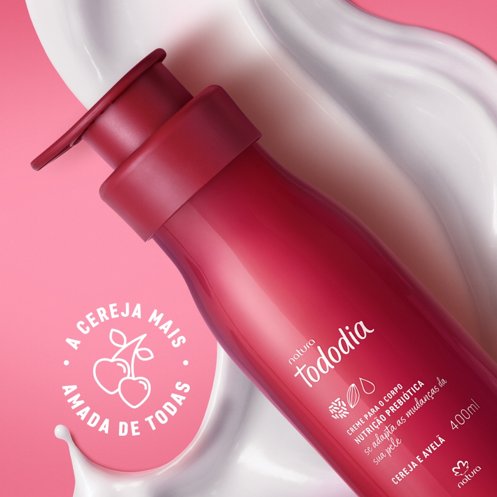 Creme Nutritivo Para O Corpo Tododia Cereja E Avelã Natura Feminina Presente Dia das Mães