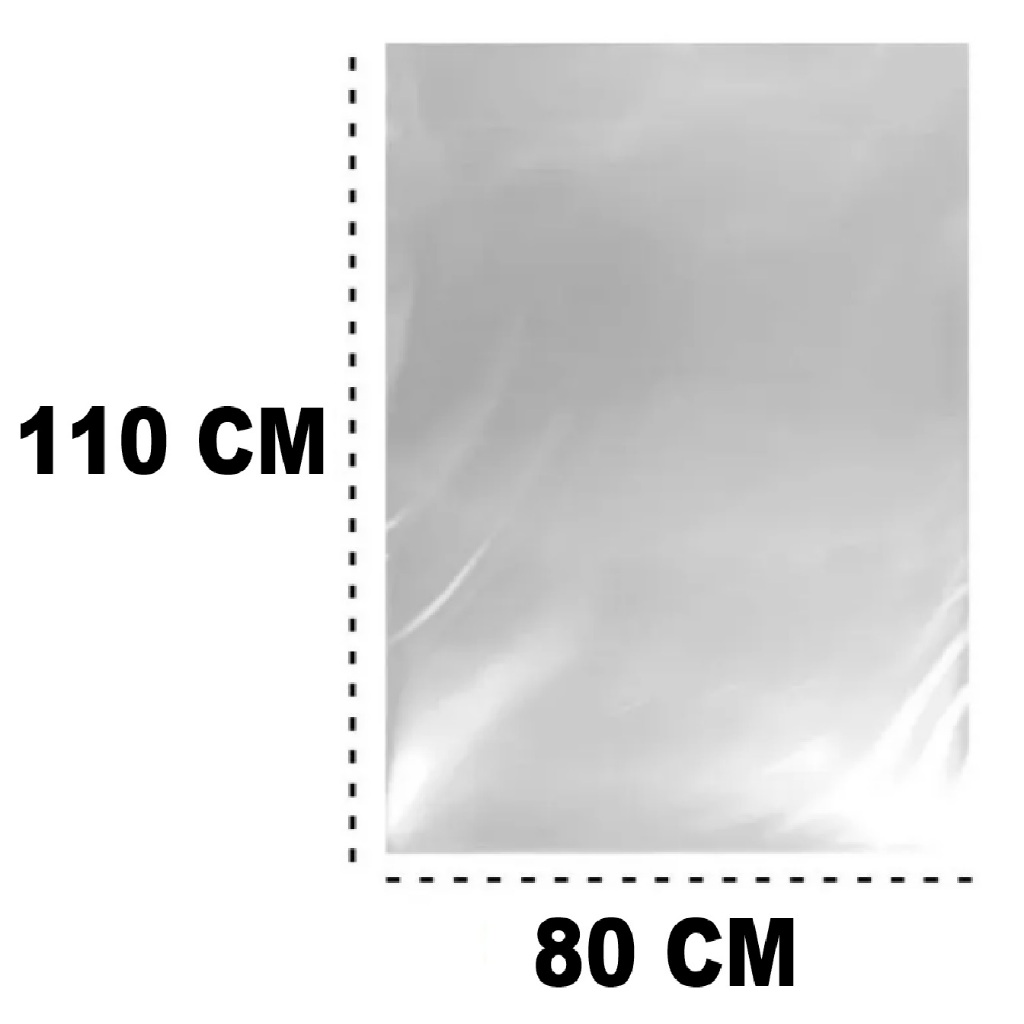 Saco Plástico Cristal Transparente 80x110cm Pacote 1k Grosso em Oferta na Shopee