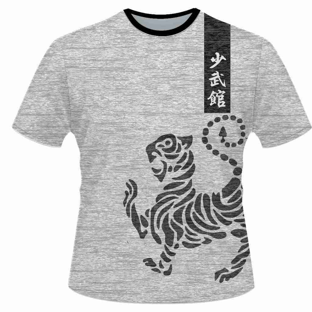 Camisa Camiseta Karate Shotokan Cinza Mesclada 251-1