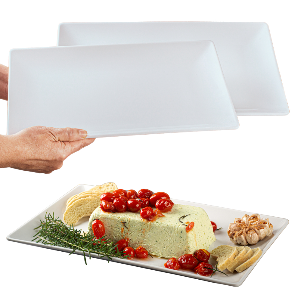 Bandeja Grande Retangular Travessa Para Expositor e Estufa Feita de Melamina 44 cm