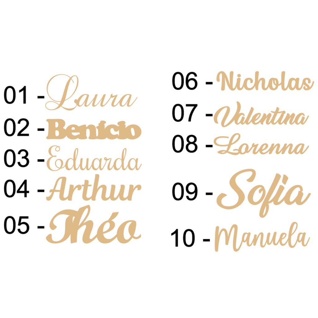 Nome Mdf Aplique Parede Painel Festa Decoração 40cm em Oferta na Shopee