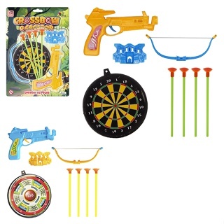 crosbow o caçador infantil arco e flecha brinquedo + alvo + pist
