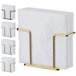 Porta Guardanapos Suporte Apoio de Papel Aço Mesa Restaurante Lanchonete Dourado Gold Future