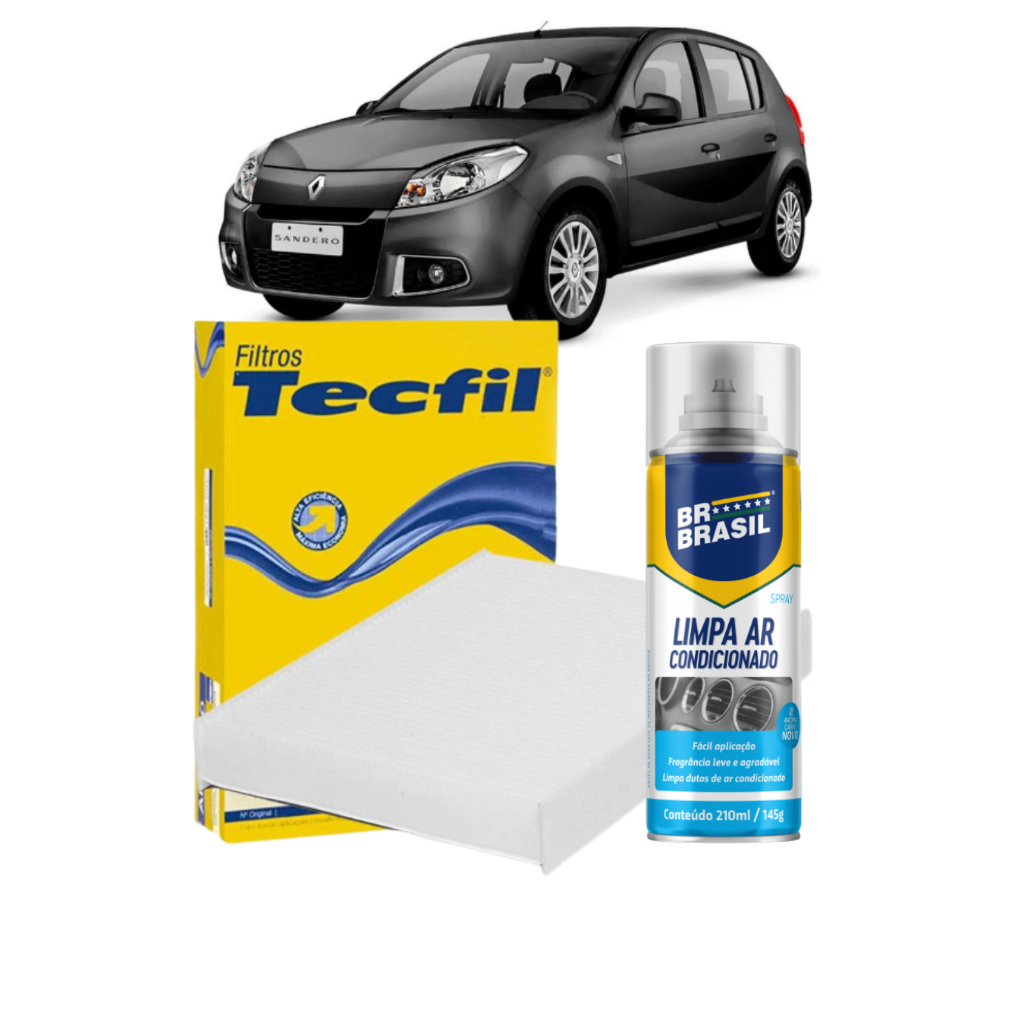 Filtro Cabine Ar Condicionado + Limpa ar Spray RENAULT Sandero 1.0 1.6 em Oferta na Shopee